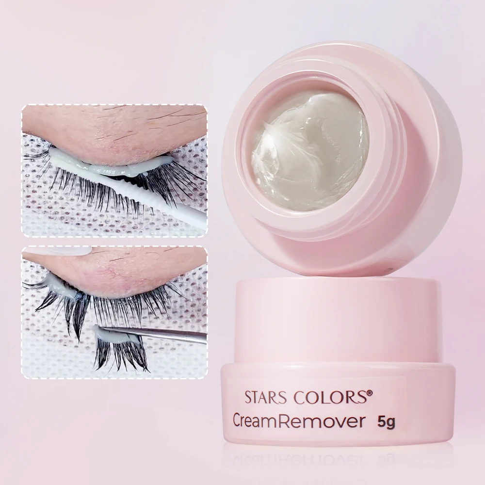 STARS COLORS Professional 5g Eyelash Glue Cream Remover Gentle and Soothing Eyelashes Extensions Remover Beauty Makeup Remover