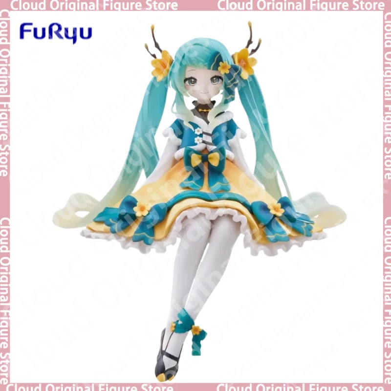 

В наличии 100% оригинальная пробка для лапши FuRyu Hatsune Miku Spring Festival Ver. ПВХ 14 см аниме экшн-игрушка украшение хобби