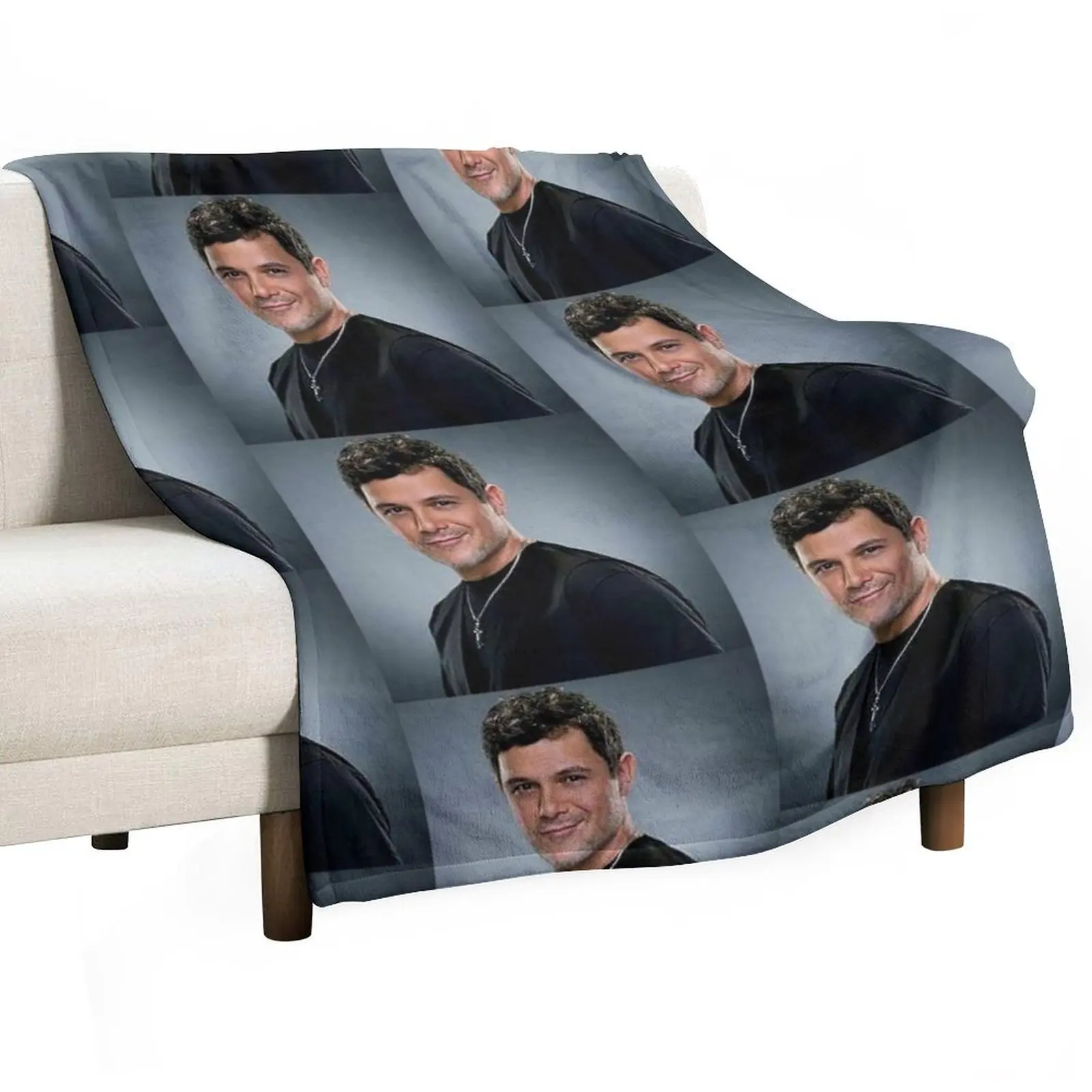 Alejandro Sanz radeva image Throw Blanket Thermal manga Luxury Cute Plaid Picnic Bed Fashionable Blankets