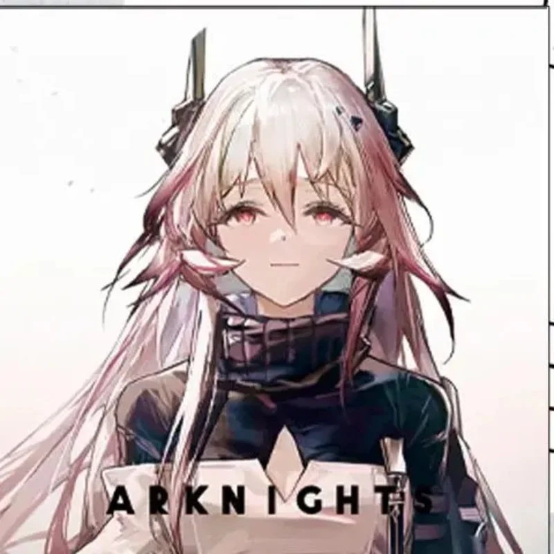 6Pcs/Set New Arknights Theresa Cosplay Keychains Laser Ticket Postcard Badge Brooch Backpack Clothes Accessories