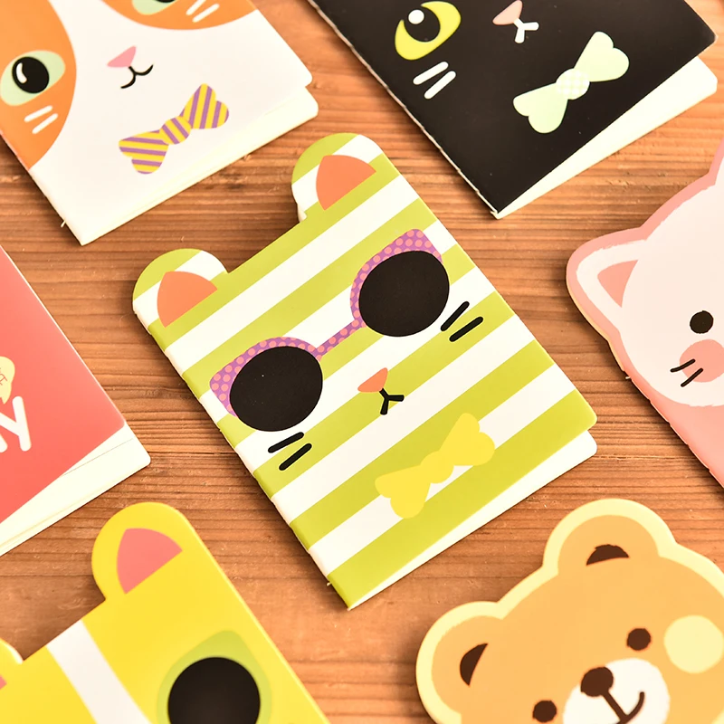 Imagem -02 - Pequeno Caderno Criativo Bonito para Estudantes Alunos dos Desenhos Animados Kawaii Memo Notes Diário Portátil Mini Notepad Papelaria Prêmios 10 Pcs Lot