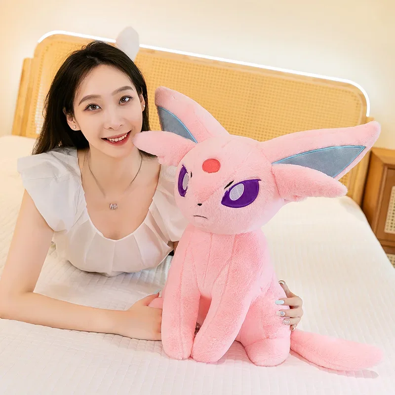 40/70cm Espeon Pokemon Pluszowe zabawki Duża lalka Anime Poduszka Kreskówka Gigantyczny Pokémon Eifie Plushie Wypchany prezent dla dzieci Boże Narodzenie