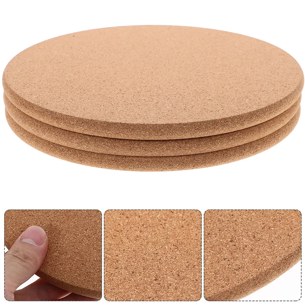 

20 Pcs Cork Insulation Pad along with Coasters for Drinks Vintage Beige Party Office