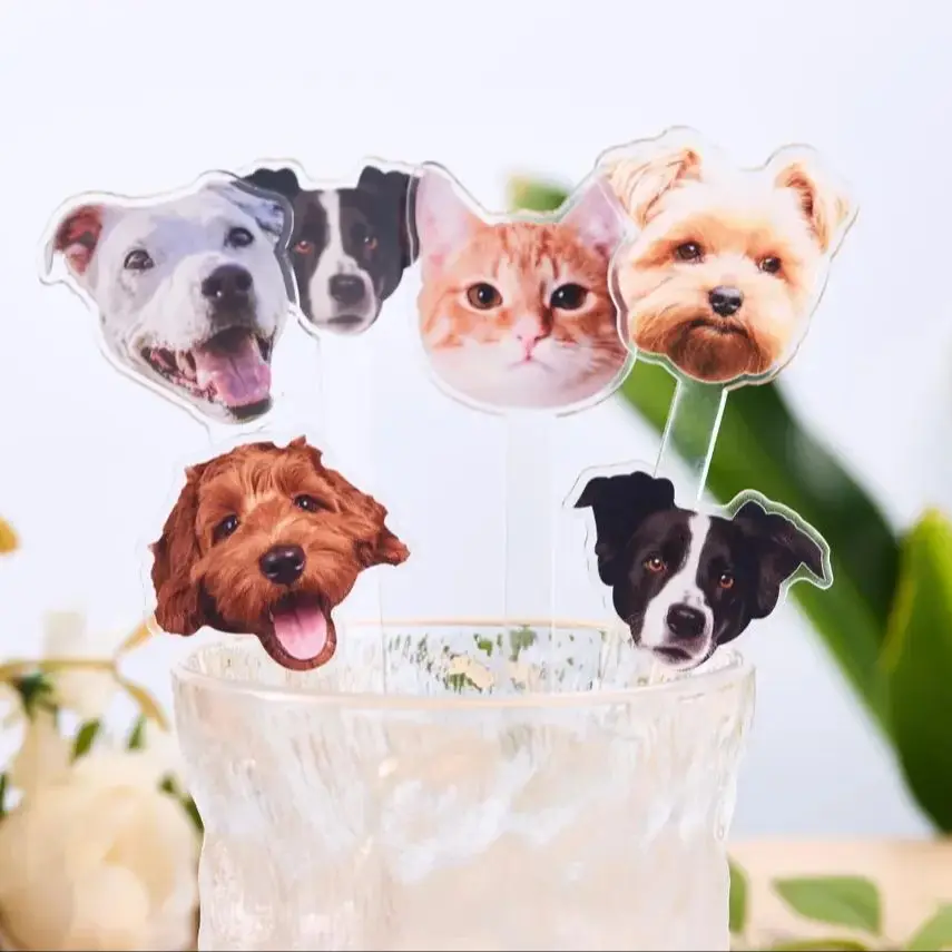 

Custom photo Drink Stir Party Favor Wedding Gift Table Decoration Personalized Cocktail Stirrers Acrylic Party Drink Stirs