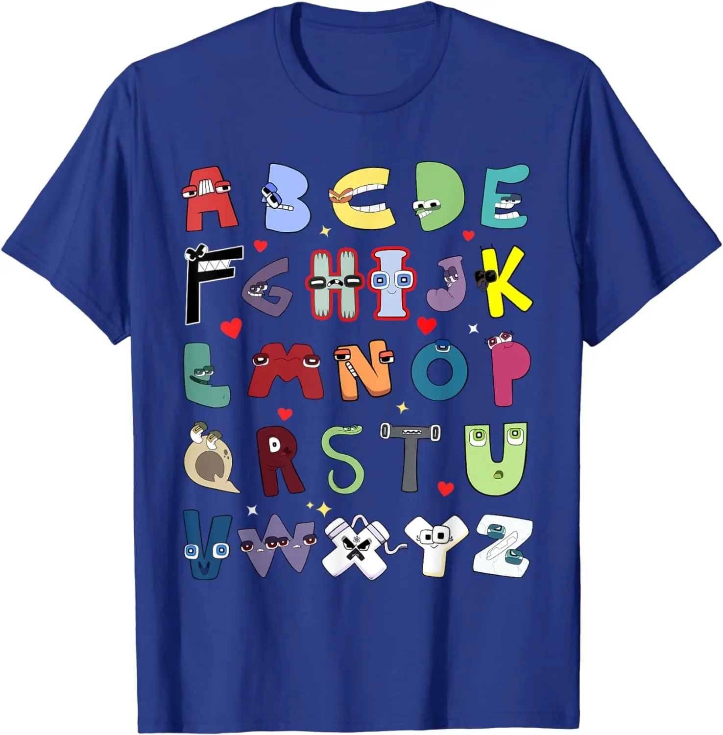 Funny Lore Alphabet A To Z HI Letter For Kids Boys And Girls T-Shirt For Men Clothing Women Tees High Quality 100%Cotton