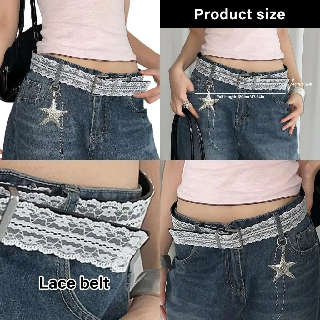 

39BD Soft Stretchable Lace Waistband Belt For Women Maternity Friendly PU Leather Elastic Design