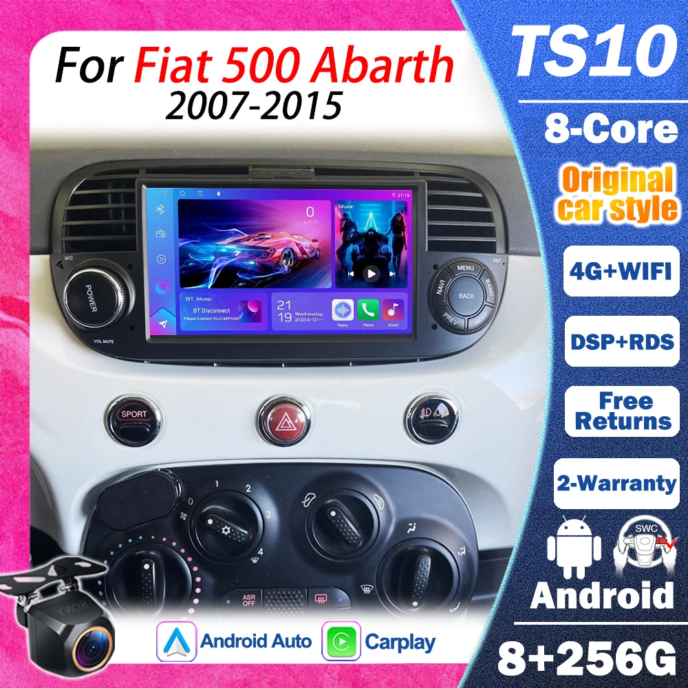 Board Game For 2 Players - 7' Android 16 Voor Fiat 500