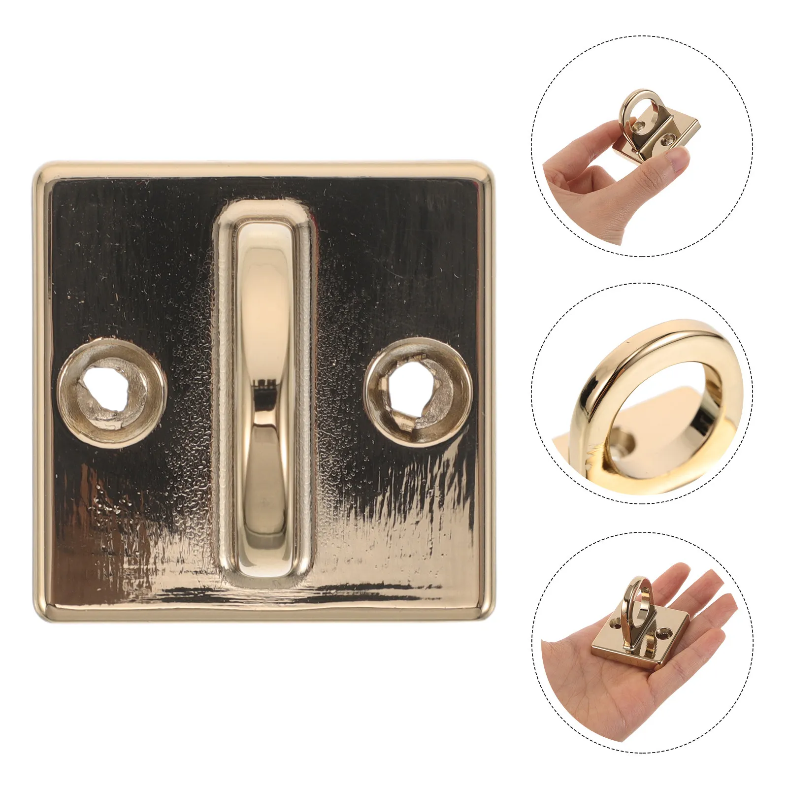 Wall Ring Plate Heavy Duty Zinc Alloy Stanchion Wall Mount Sleek Chrome Finish for Reception Areas Event Venues Rope Barrier