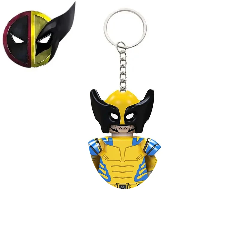 1PCS Action Deadpool Venompool Pandapool & Wolverine Superhero Bausteine Cartoon Anhänger Tasche Schlüsselbund Zubehör Geschenk