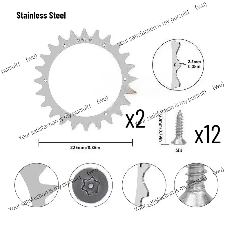 1 Set Robotic Lawnmower Spikes for Worx Landroid S/M/L Robot Lawnmower Wheel Spikes 205mm/225mm