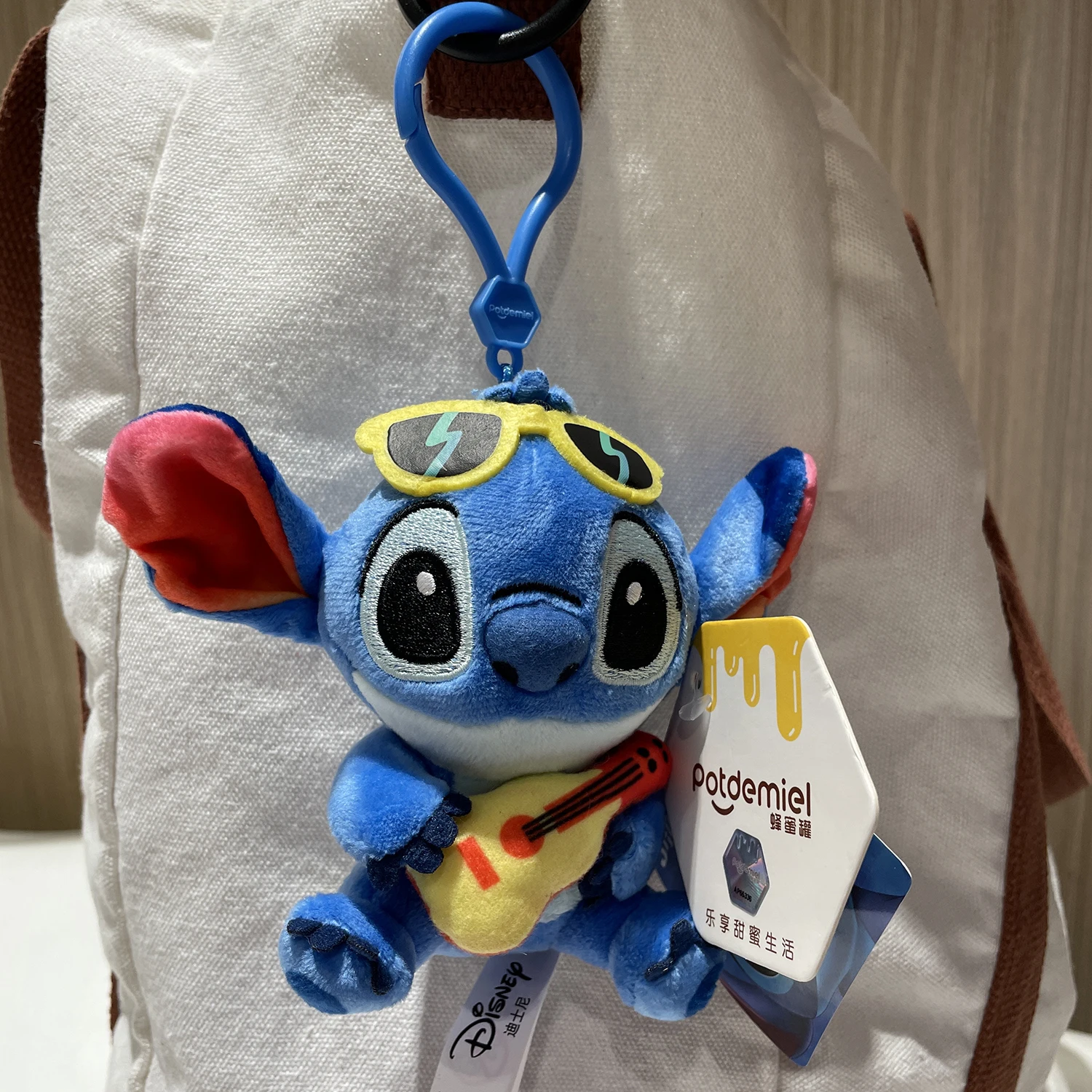 Disney Toy Story Stitch Chaveiro para Crianças, Boneca de pelúcia Kawaii Winnie Lotus, Anime recheado de desenhos animados, Brinquedos Pingente, Presente, original