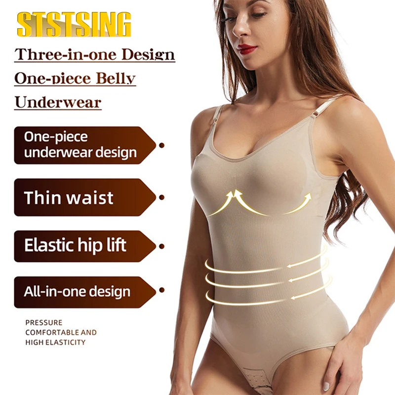 

1Pcs Shapewear Waist Trainer Bodysuits Women Clothing Tummy Control Seamless Full Body Shaper Square Neck Jumpsuits Top
