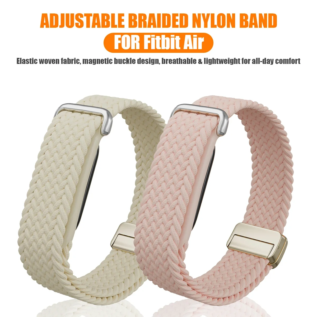 Nylon-Geflechtband für Google Fitbit Air Armbänder Fitness-Ersatzband Magnetisches Armband für Google Fitbit Air Sport-Armband – Detail 13