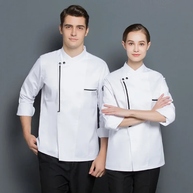 NOWOŚĆ Western Restaurant Chef Uniform Cafe Kitchen Chef Jacket Hotel Food Service Cooking Outfit Cafe Shop Kelner Uniform