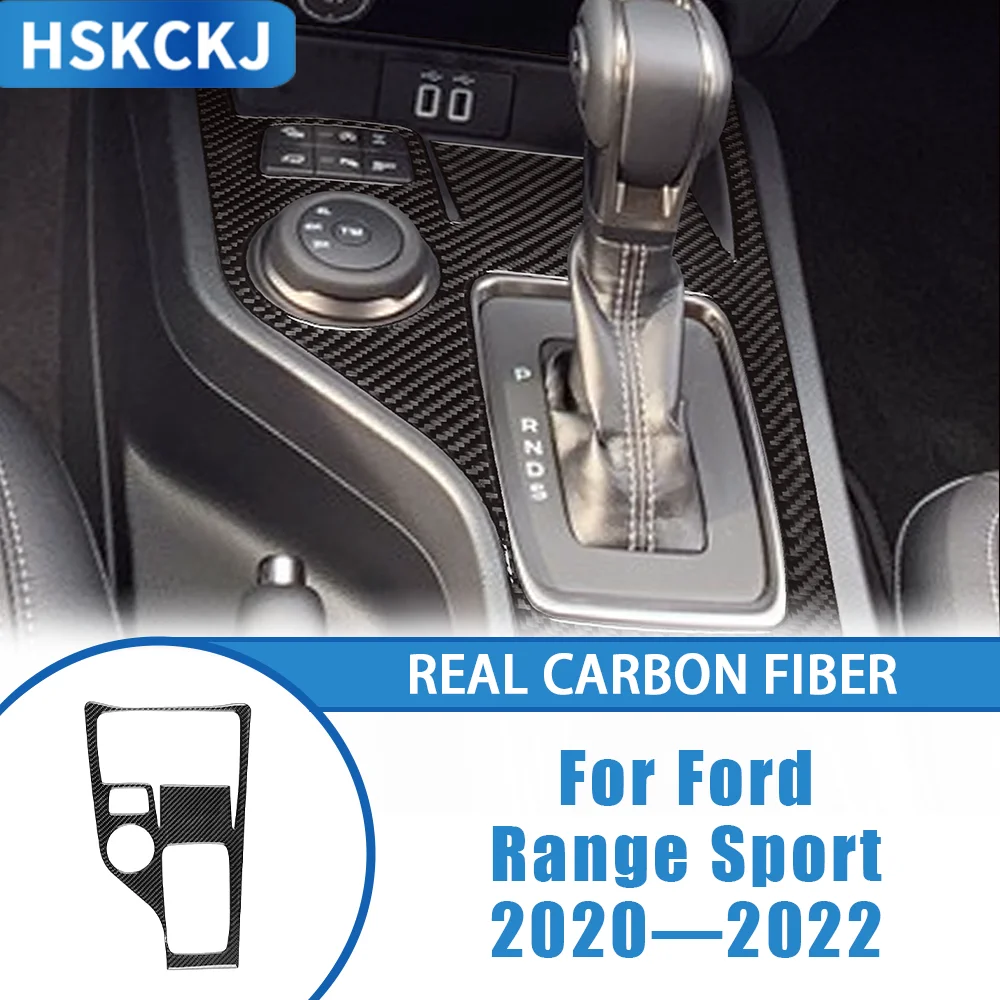 

Car Accessories Carbon Fiber Interior Center Console Gear Shift Panel Cover Trim Modified Sticker For Ford Range Sport 2020—2022