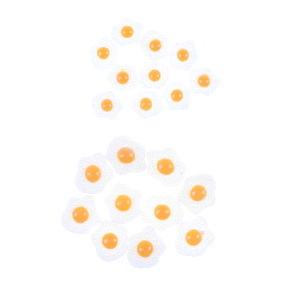 Set di 10 Pezzi Miniature in Resina di Uova Fritte per Casa delle Bambole, Modello 1:12, Cibo Simulato in Miniatura, Uova Fritte e Uova Sotto Acqua, Accessori per Casa delle Bambole - Giocattolo