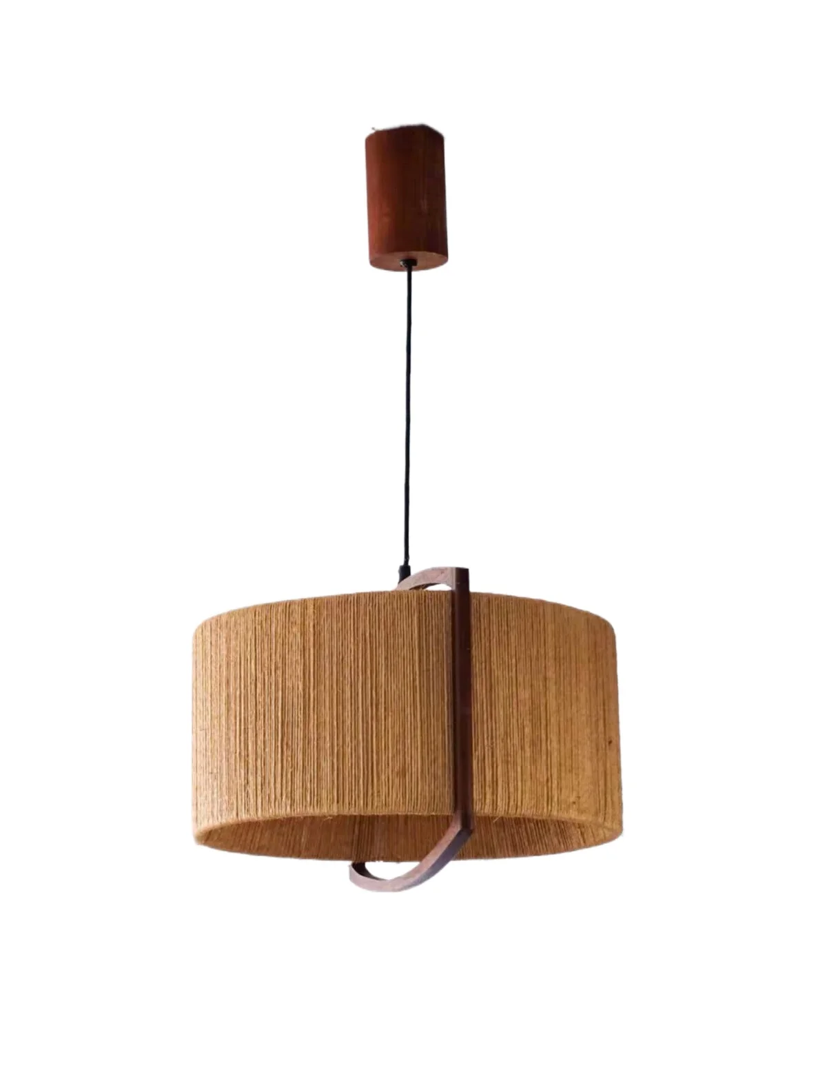 Wabi Sabi Wind Handmade Rattan Brass Medium Retro Solid Wood Guest Dining Room Bedroom Bedside Simple Chandelier