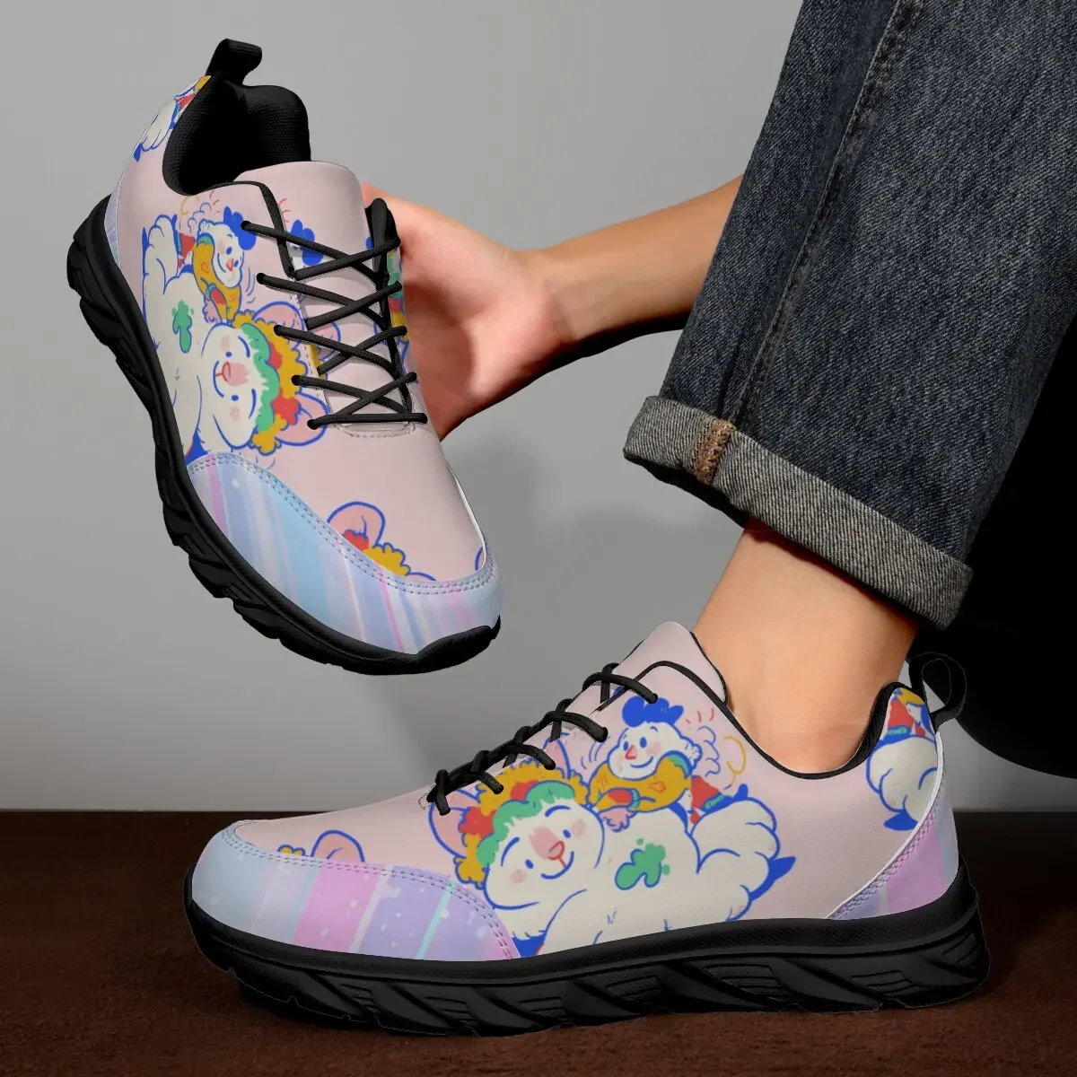 تخصيص أحذية العلامة التجارية الراحة الانزلاق على الذكور عادية في الهواء الطلق تنفس أحذية المشي غير رسمية هالوين الرجال اليقطين أحذية رياضية