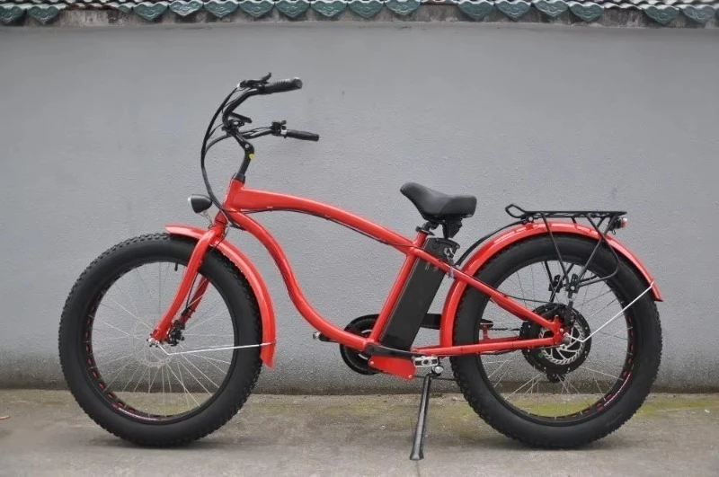 BR New Arrival 26 Inch Fat Tire Electric Hybrid Bike Classical Electric Bicycle Lithium Battery 500W Beach Cruiser E Bike