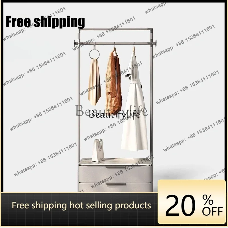 Factory Customization.Minimalist Coat Rack Chest of Drawers Bedside Table Integrated Floor-standing Italian Light Luxury