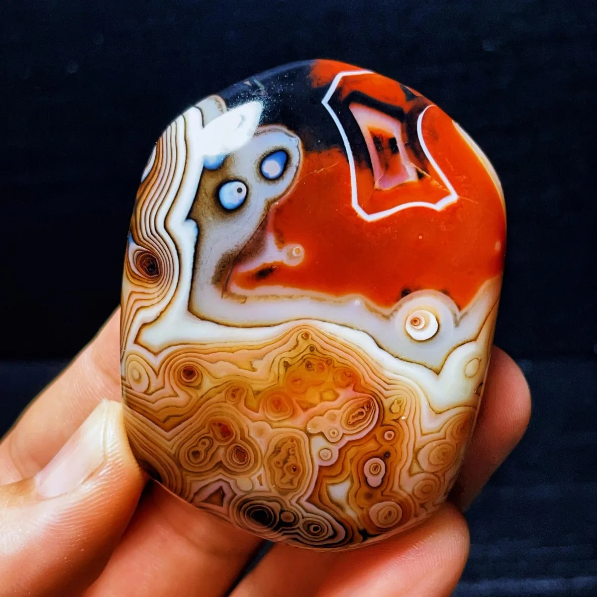 Banded Agate Hand Selected, Stripe Pattern, Polished Tumbled, Collector Gift, Natural Stone, Crystal Collection, Table Display