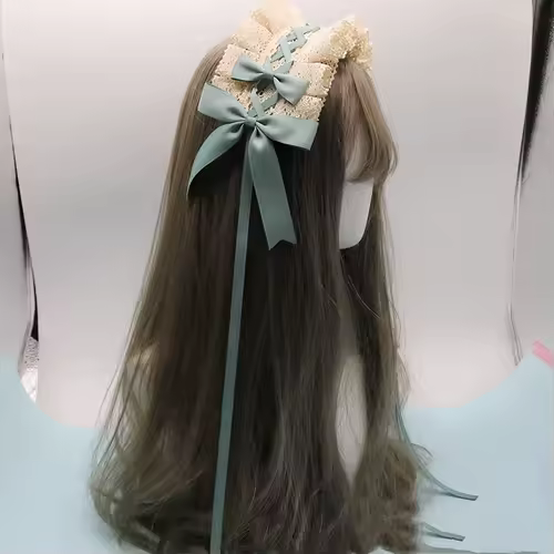 Lovely Bowknot Sweet Lolita Lace Flower Hair Hoop Anime Maid Cosplay Headband Headwear Accessory Hand Made Wholesale - Image 4