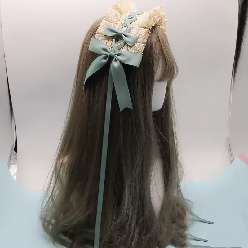 Lovely Bowknot Sweet Lolita Lace Flower Hair Hoop Anime Maid Cosplay Headband Headwear Accessory Hand Made Wholesale - Image 4