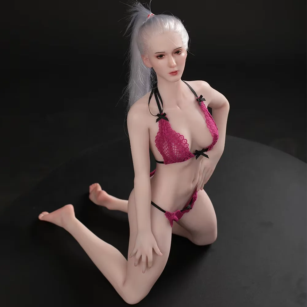 Lalka silikonowa w kształcie człowieka, 60 cm, gotowa do makijażu, malowana, silikonowa zabawka, ręcznie robiona lalka anime, mini lalka, silikonowa figurka realistyczna.