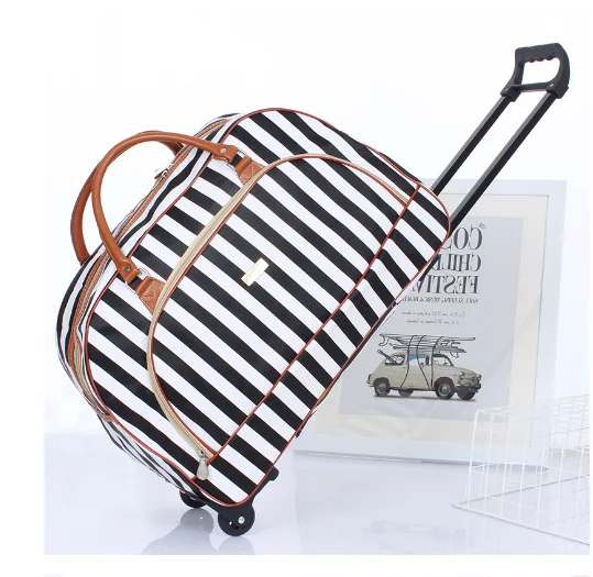 Women travel luggage trolley bag Women Cabin Rolling Bags with wheels  wheeled bag woman Travel Baggage Snakeskin Travel Handbag