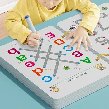 Tracing Werkboek Montessori Boeken 48 Pagina Pen Controle Training Vroegschoolse Oefenboek Herbruikbare Kalligrafie Schrift