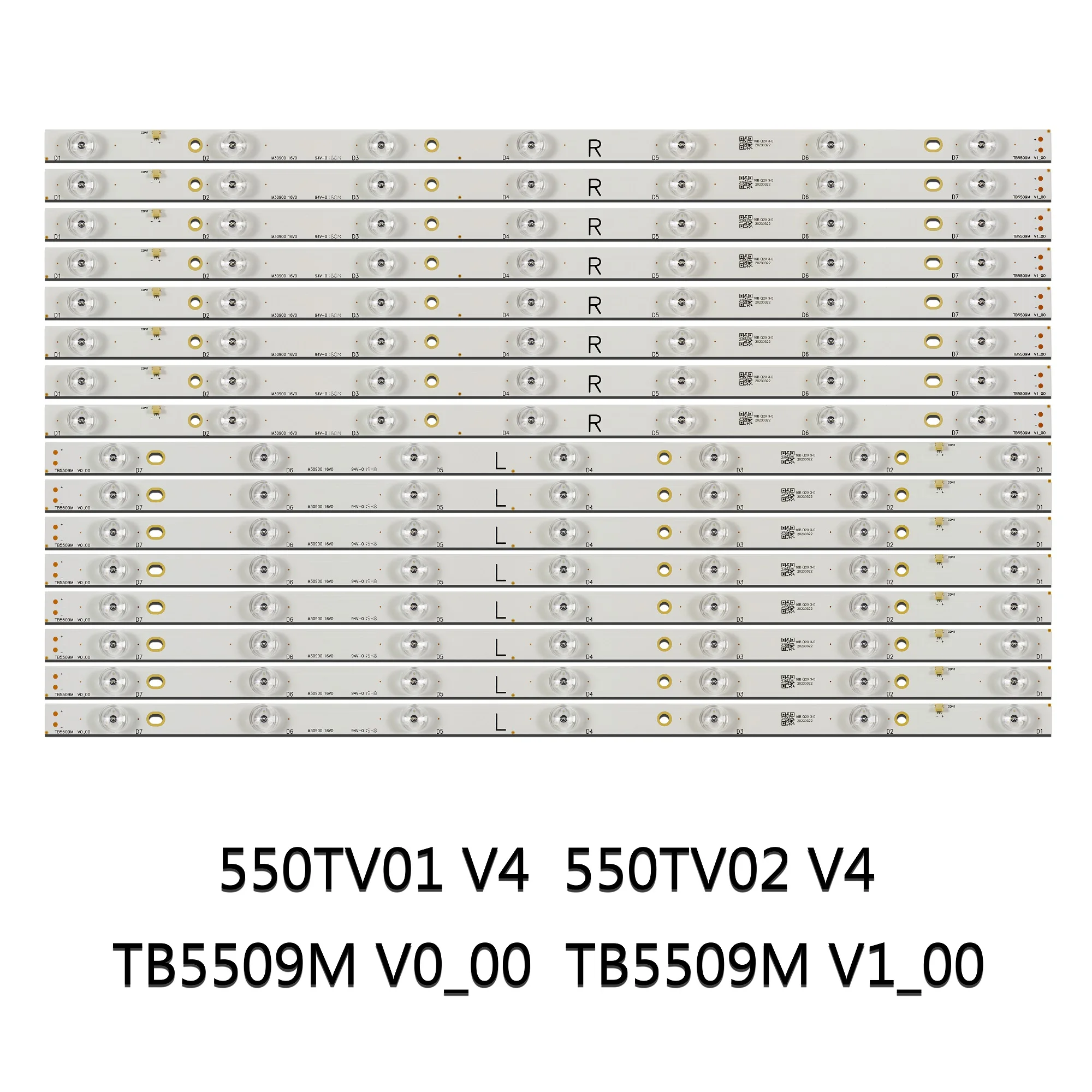 

Светодиодная лента для подсветки телевизора 55 дюймов TX-55DS650B TX-55DW504 TX-55DX653E TX-55DX650B TH-55DS630W LC550EQY(SJ)(A5) TB5509M V0 TB5509M V1