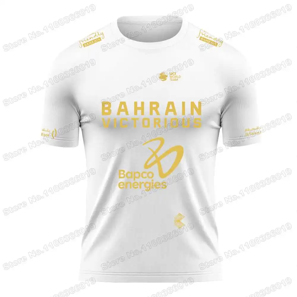 2024 Bahrain Victorious T Shirt Men Cycling Jersey GYM Outdoor Tech Shirts Training Tops Fitness Jersey MMA Shirts Running Wear