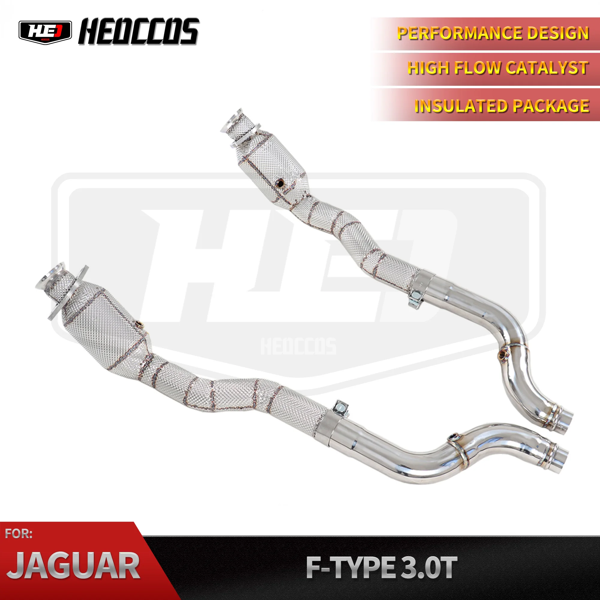 

HEO Straight Exhaust Downpipes for Jaguar F-TYPE 3.0T 2017-2021 Stainless Steel Racing Sport Car Performance Car Exhaust Pipes