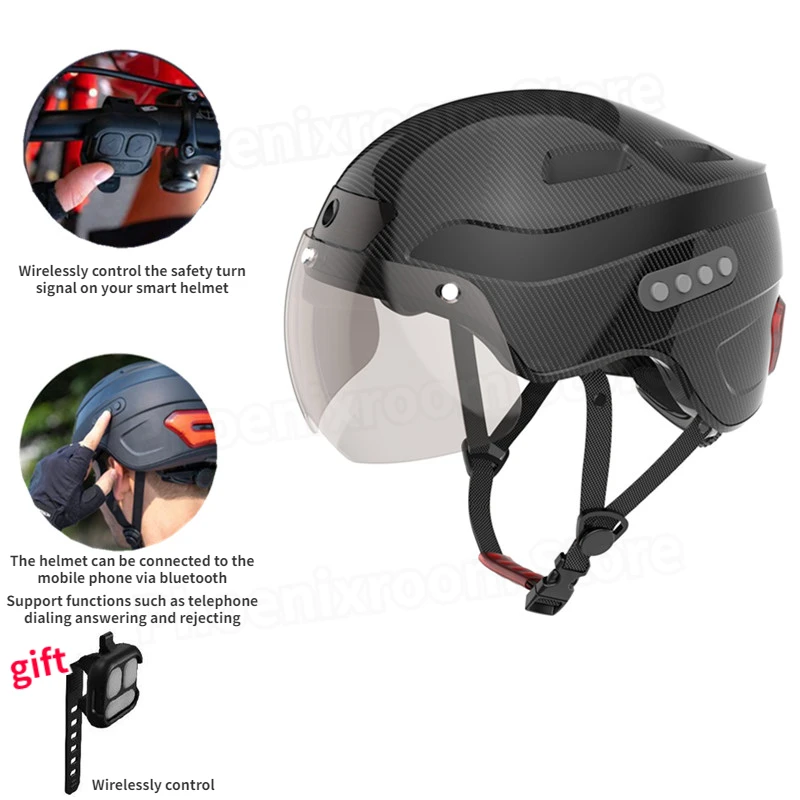 Smart MTB Bike Helmets Cycling Helmetfor Men Women Bicycle Electr Scooter Helmet with Camera Bluetooth and Recorder Function