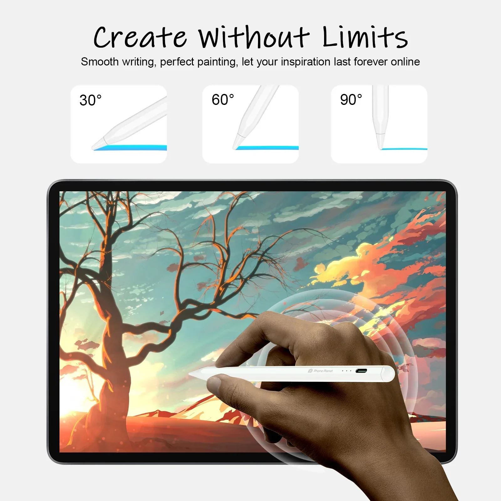 【Brand】Baking Lacquer Stylus Pen, Magnetic Anti‑Tilt Touch Pen for Apple iPad Air, iPad mini, iPad Pro 2018 Above System