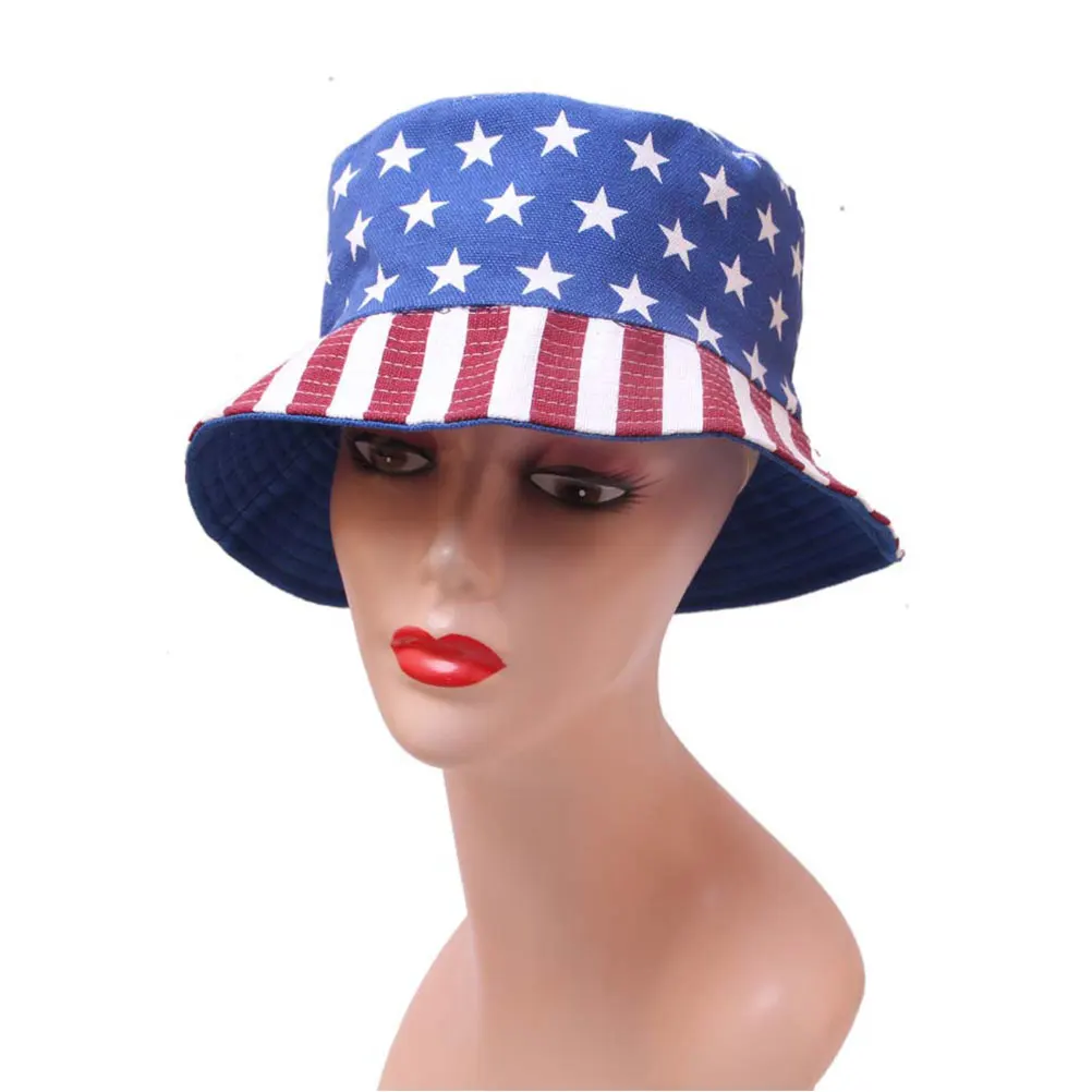 

American Flag Bucket Hat Sun Protection Outdoor Travel Fisherman Lightweight Breathable Gardening Beach Pool Park Camping Hiking