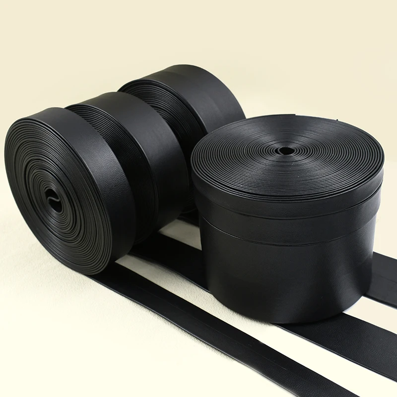 5/10 Meter Meetee 3–50 mm schwarzes PU-Lederband zum Nähen von Taschengurt, Halskette, Schmuck, Gurtband, Kleidung, Dekoration, Seil – Detail 11