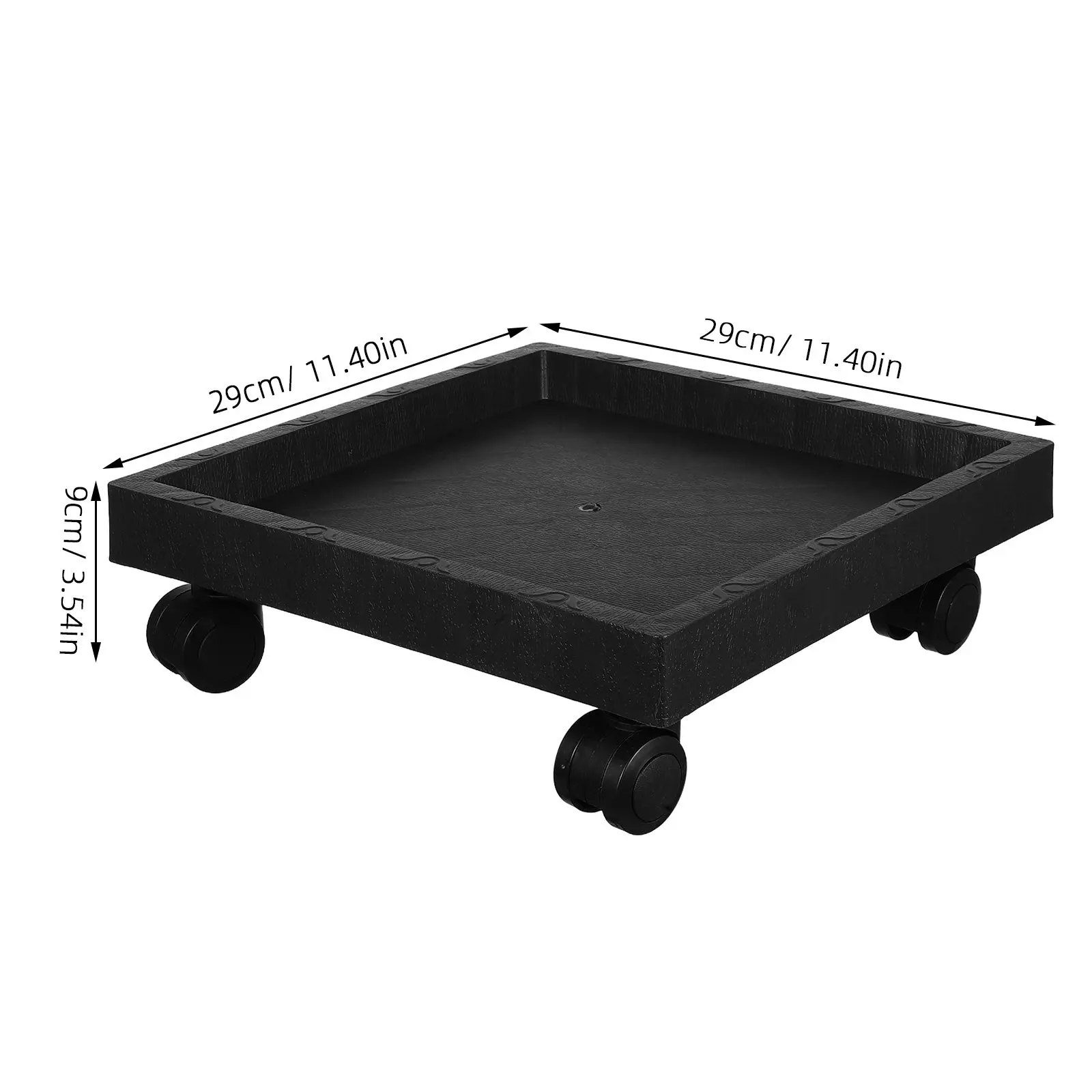 Waterproof Square Plant Stand Pallet with Quiet Wheels for Indoor Outdoor Garden Use Strong Deformation Resistant Flower Pot