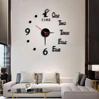 Large 3D Wall Clock Luminous Classic Wall Clocks DIY Digital Clock Wall Watches Stickers Silent Clock For Home Living Room Table