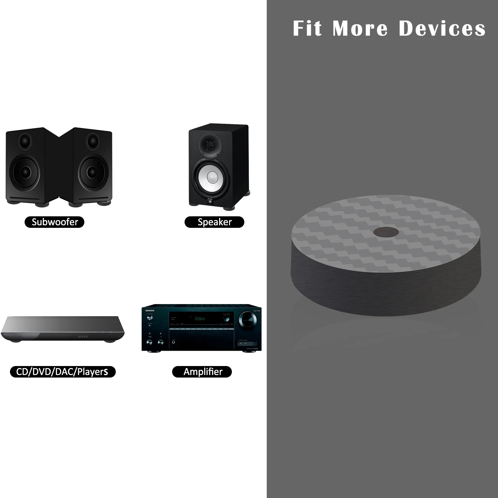 

4 шт. Preffair черные карбоновые изоляционные шипы-подставки для акустических систем Hi-Fi CF25*5/30*10/44*10/40*20 мм