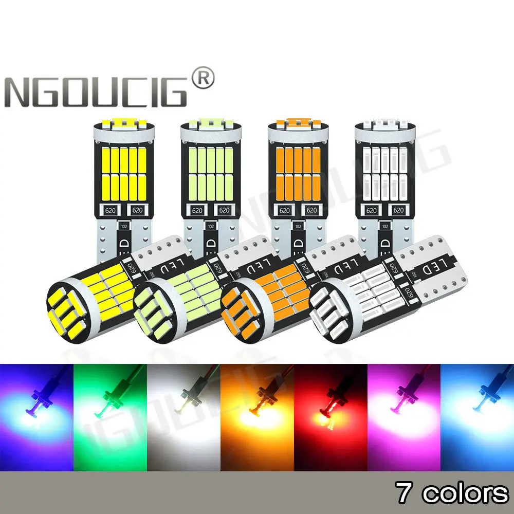 NGOUCIG 2PCS 26SMD Led T10 194 Bulb W5W License Plate Read Interior Trunk Dome Signal Lamp Parking Super Bright Car Light 12V