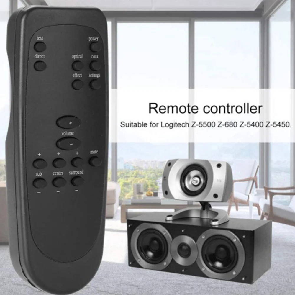 การเปลี่ยนรีโมทคอนโทรลสําหรับ Logitech Z5500 Z-5500 Z5450 Z-5450 Z680 คอมพิวเตอร์ระบบลําโพงอุปกรณ์เสริม