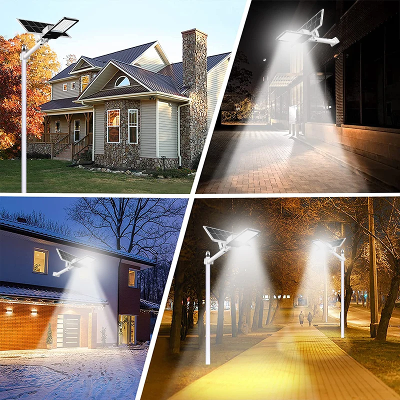 Straatlantaarn op zonne-energie Buitenstraatverlichting op zonne-energie Tuinzonlicht Huis Afstandsbediening Waterdichte wandlamp op zonne-energie nieuw