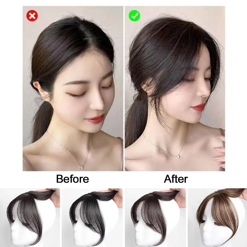 Eight Character Bangs Wig Air Bangs Hairline Natural Forehead Invisible Simulation Bangs Wig Piece Bangs Extension False Tassels