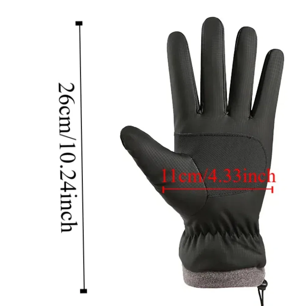 Guantes de esquí de algodón PP para hombre, manoplas suaves con cordón, antifrío, a prueba de viento, impermeables, regalo