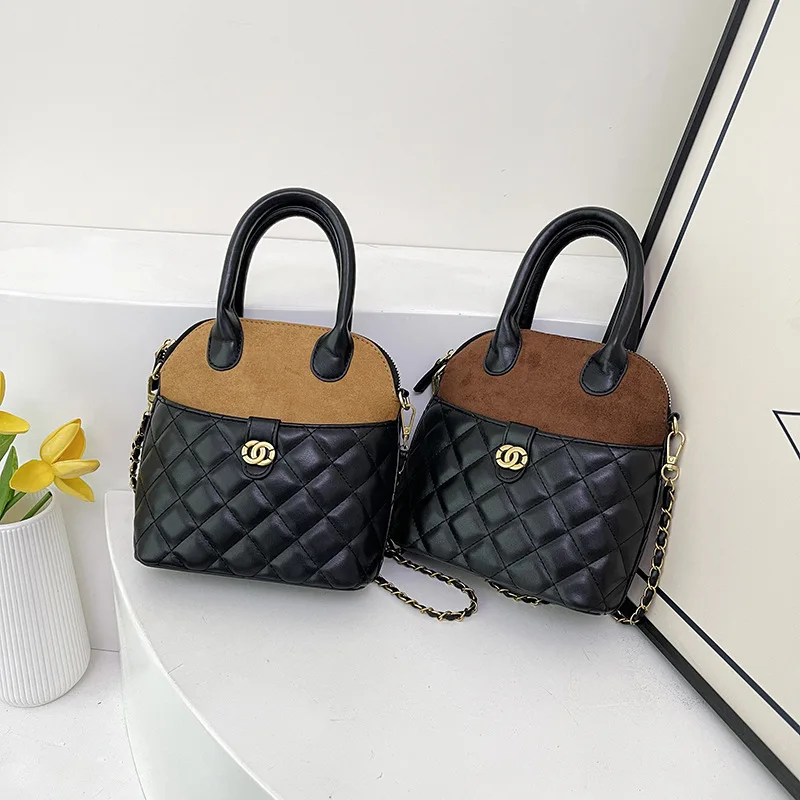 

Designer Quilted Mini Bag, Matte Suede Patchwork Purse, Exclusive 2025 Top-Handle & Adjustable Crossbody Bag