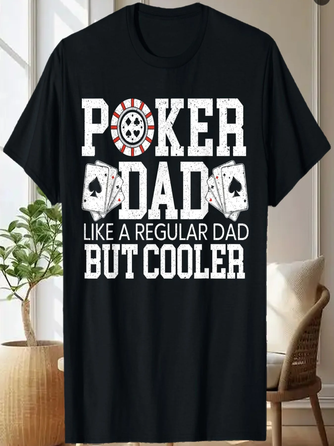 

Покерный папа, как обычный папа, но крулер, футболка с азартным иглом ко Дню отца