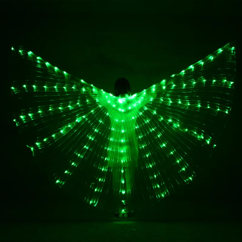 Светодиодные крылья для танца живота, детские флуоресцентные крылья бабочки Исиды, танец живота, карнавальные светодиодные костюмы, шоу