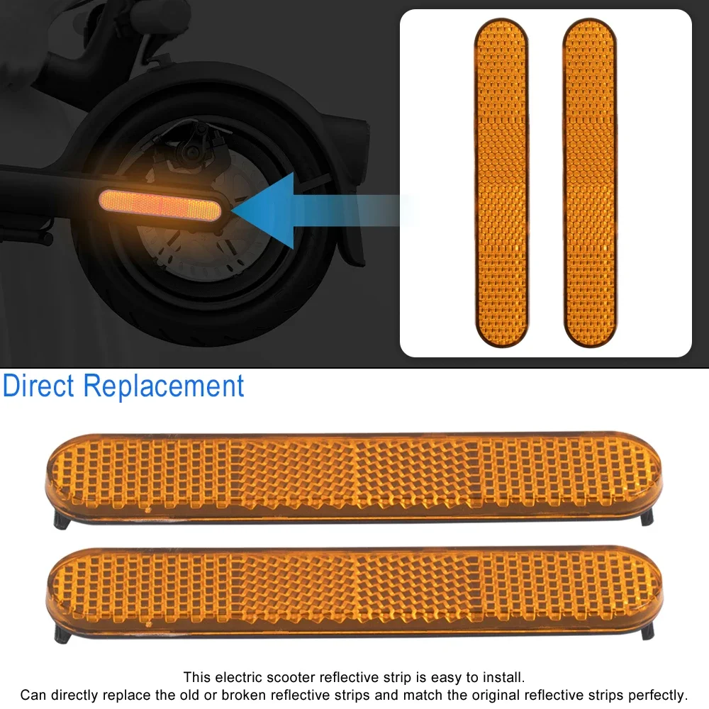 Electric Scooter Rear Wheel Cover Reflective Strip Hub Protective Decoration Shell for Xiaomi 4 Pro KickScooter Safety Reflector