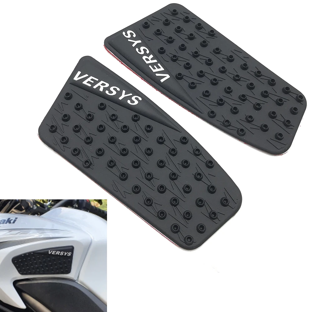 For Kawasaki Versys650 KLE650 Versys 650 Motorcycle Anti Slip Sticker Tank Traction Pad Side Knee Grip Protector Accessories